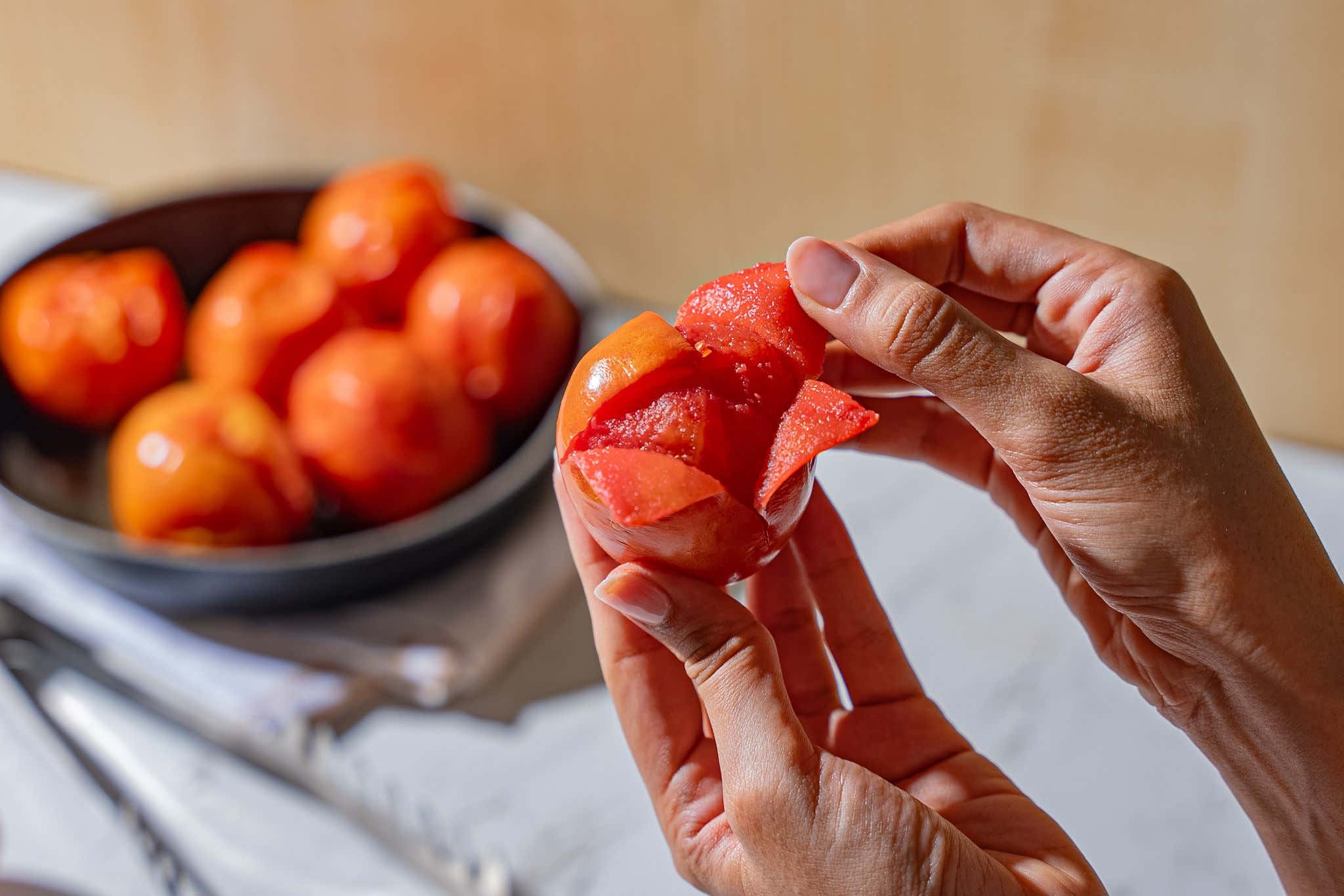 Blanching Tomatoes