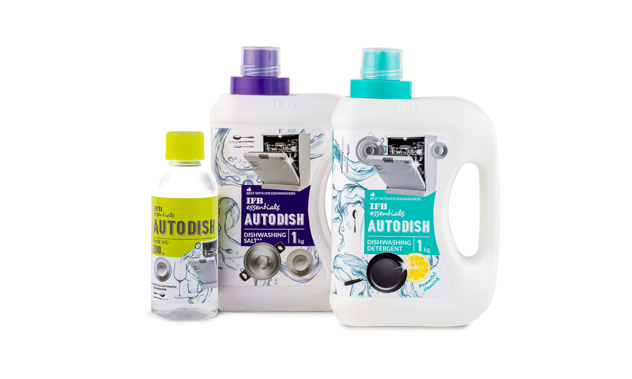 Autodish Salt + Autodish Detergent + Rinse Aid